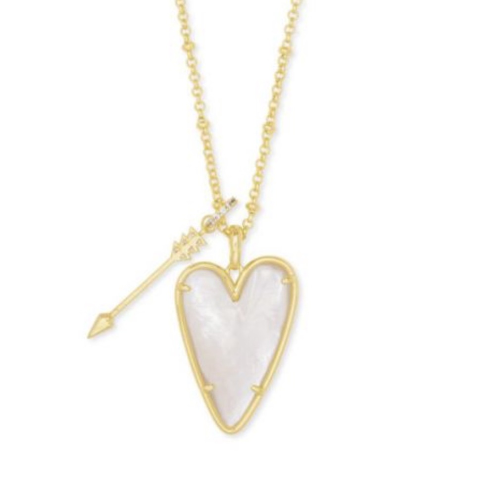 KENDRA SCOTT Ansley Mother Of Pearl Necklace NEW $88 SOLD OUT W Dustbag
